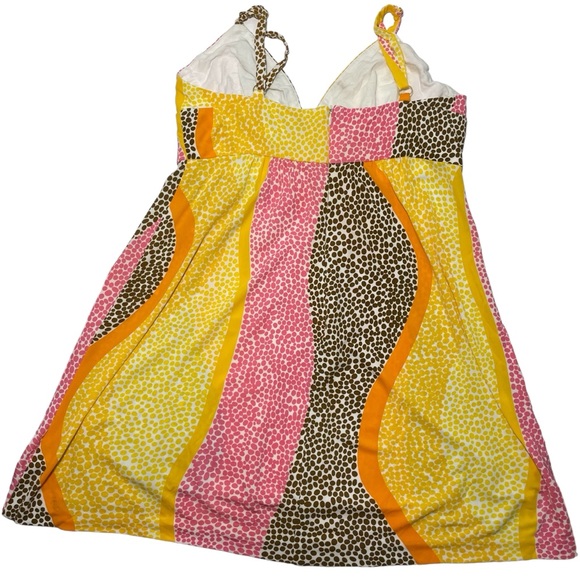 Trina Turk polka dot slip dress sz 8 multi color midi - Picture 2 of 10